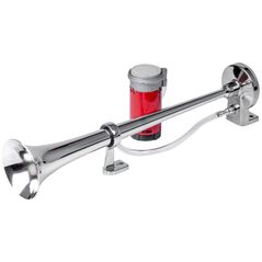 AMiO Klakson sygnał dźwiękowy fanfara chrom 12v amio-03618
