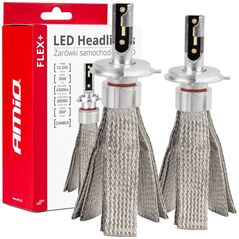 AMiO Żarówki samochodowe led seria flex+ h4/h19 6000k 12v 24v canbus amio-03657
