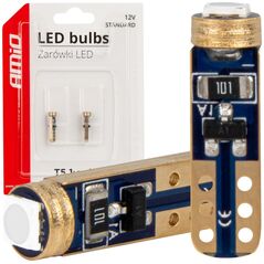 AMiO Żarówki led standard niebieskie t5 w1w 12v 3030 1led hp amio-03728