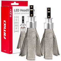 AMiO Żarówki samochodowe led seria flex+ h3 6000k 12v 24v canbus amio-03656