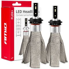 AMiO Żarówki samochodowe led seria flex+ h7-6 12v 24v 6000k canbus amio-03662