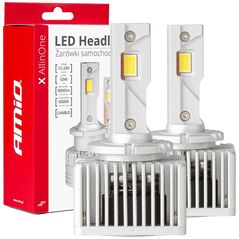 AMiO Żarówki samochodowe led seria x allinone d1s d3s d8s 6000k canbus amio-03669