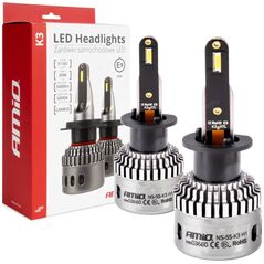 AMiO Żarówki samochodowe led seria k3 h1 12v 6000k canbus amio-03680