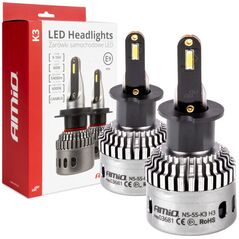 AMiO Żarówki samochodowe led seria k3 h3 12v 6000k canbus amio-03681