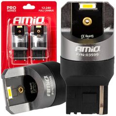 AMiO Żarówki led full canbus w21w 2smd 7440 white amio-03599