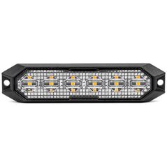 AMiO Lampa błyskowa ostrzegawcza płaska 6x3w led r65 r10 12v 24v amio-03930