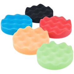 AMiO Zestaw gąbek do polerowania gąbki polerskie na rzep 5 el. 80 mm amio-03707