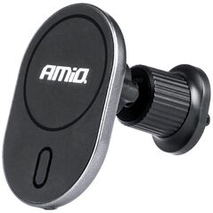 AMiO Uchwyt do samochodu na telefon z ładowarką indukcyjną do kratki my mag 15w amio-03769