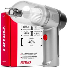 Odkurzacz ręczny AMiO Odkurzacz samochodowy bezprzewodowy akumulatorowy hepa 40w 4000mah amio-03692