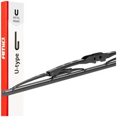 AMiO Wycieraczka samochodowa szkieletowa metalowa u-type uniwersalna 19" 480 mm 48 cm amio-04009