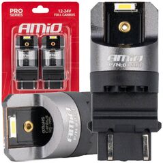 AMiO Żarówki led full canbus pro p27/7w 2x3157 smd białe 12v 24v amio-03598