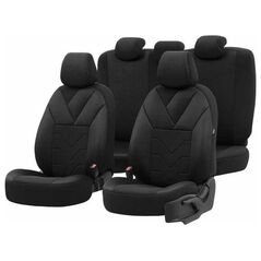 AMiO Komplet pokrowców na fotele samochodowe OTOM TEMPO 1501 BLACK NZ