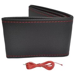 AMiO Pokrowiec sznurowany perforowany na kierownicę samochodową M 37-39cm OTOM-OTDK202