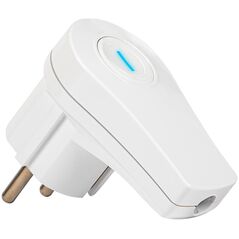 Blow 98-157# Wtyczka wt-16wł kątowa biała z przełącznikiem podświetlanym