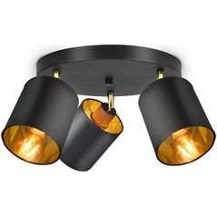 Lampa sufitowa Orno BATI oprawa ścienno-sufitowa, moc max. 3x60W, E27, czarna