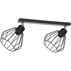 Lampa sufitowa Orno PINO oprawa ścienno-sufitowa, moc max. 2x60W, E27, czarna, listwa