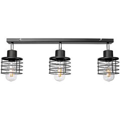 Lampa sufitowa Orno ISLA oprawa ścienno-sufitowa, moc max. 3x60W, E27, czarna, listwa