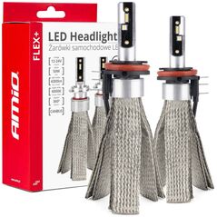 AMiO Żarówki samochodowe led seria flex+ h15 6000k 12v 24v canbus amio-03666