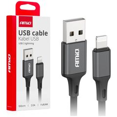 Kabel USB AMiO Kabel do ładowania usb-a - lightning iphone 2a 100cm fulllink amio-03901