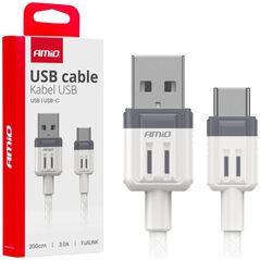 Kabel USB AMiO Kabel do ładowania usb-a - usb-c 3a 200cm fulllink amio-03906