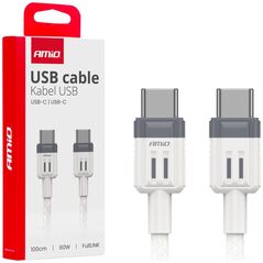 Kabel USB AMiO Kabel do ładowania usb-c - usb-c 60w 100cm fulllink amio-03908