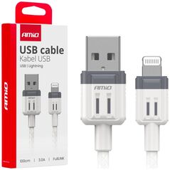 Kabel USB AMiO Kabel do ładowania usb-a - lightning iphone 3a 100cm fulllink amio-03907