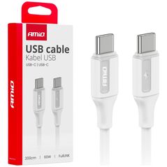 Kabel USB AMiO Kabel do ładowania usb-c - usb-c 60w 200cm fulllink amio-03921