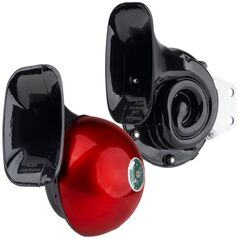 AMiO Klakson sygnał dźwiękowy komplet 2 szt. czerwone 125 mm 12v amio-04075