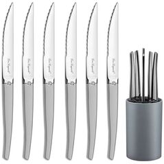 Amefa Lou Laguiole - Steaks Knive- κομψό σατέν φινίρισμα -6 stk & θήκη για μαχαίρι 13802326 3546700000000