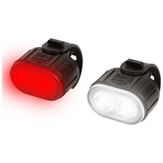Blow Zestaw akumulatorowa lampka rowerowa LED na przód i tył USB BL-01 komplet