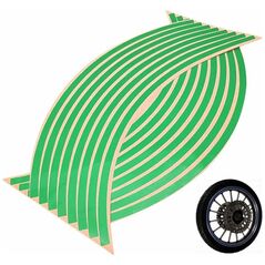 ATL AG555C Naklejki odblaskowe na koła green