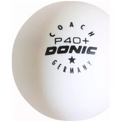 Μπάλα επιτραπέζιας αντισφαίρισης Donic DONIC P40+ Coach 1 αστέρι 120 τμχ Λευκό 13931162 4250819021031