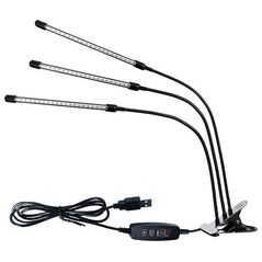 Lampa stołowa Blow 71-301# Lampa stojąca do uprawy roślin z klipsem potrójna