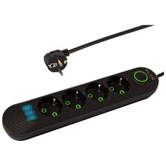 Blow 98-219# Przedłużacz sieciowy ps-420 4-gniazda 3xusb 2m czarny 2x1mm