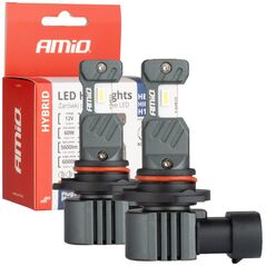 AMiO Żarówki samochodowe led seria hybrid hb3 hir1 h10 6000k canbus 60w amio-04117