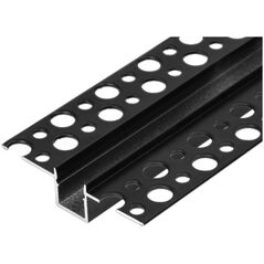 Orno Profil aluminiowy do taśm LED, 2000 x 55 x 13 mm, wpuszczany w karton gips, czarny