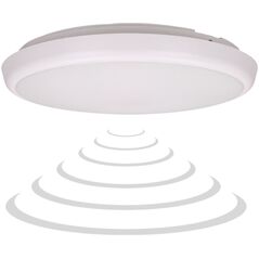 Lampa sufitowa Orno CERS LED plafon z mikrofalowym czujnikiem ruchu,  LED 22W, 2000lm, IP65, 4000K, poliwęglan mleczny biały, funkcja przyciemnienia