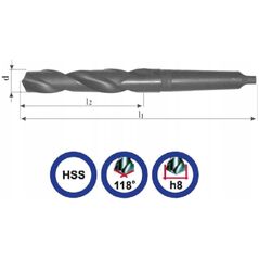 Wiertło 58,0 NWKc DIN 345 RN frez 422-235 HSS pas chwyt MK5