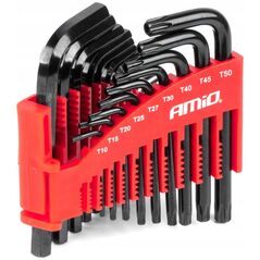 Klucze imbus hex torx crv imbusy zestaw czarne 22 szt. amio-04297