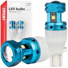 Żarówki led canbus t15 w16w 4smd 1860xs white 12v 24v amio-04251