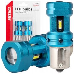 Żarówki led canbus 1156 ba15s p21w r10w r5w 4smd 1860 white 12v 24v amio-04252