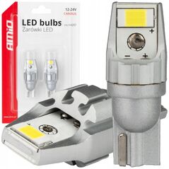 Żarówki led canbus t15 w16w 2smd 3570 white 12v 24v amio-04257