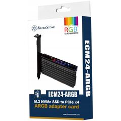 SilverStone SilverStone SST-ECM24-ARGB - PCI-E Gen4 Erweiterungskarte zu M.2 (NGFF) - mit Kühler, ARGB 13333463 4710679813967