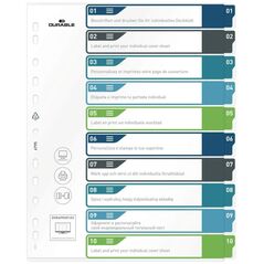 Ανθεκτικό DURABLE Μητρώο A4 + 10 tlg. 1-10 βαφή Taben+trans. Μορφή. 13334055 4005546735115