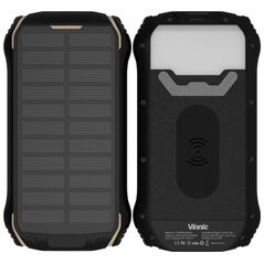 Powerbank Vinnic Vinnic SACA PEAK Solar Powerbank 10.000mAh IP65 1xC 2xA, μαύρο 13864698 4898340000000