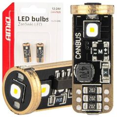 Żarówki LED CANBUS T10 W5W 3SMD 3838 White 12V 24V AMIO-04246