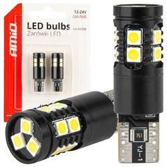 Żarówki LED CANBUS T10 W5W 13SMD 3030 White 12V 24V AMIO-04259