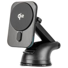 Uchwyt samochodowy na telefon szybę i kokpit z szybk? ładowark? indukcyjn? Qi2 15W AMIO-04181