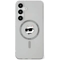 Etui Karl Lagerfeld Button Choupette      Head Printed Logo MagSafe Samsung Galaxy S25 czarny