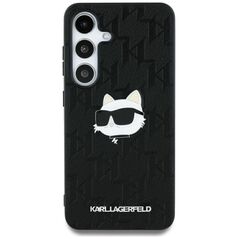 Etui Karl Lagerfeld Leather Monogram Pin  Logo Choupette Head Samsung Galaxy S25 Ultra czarny